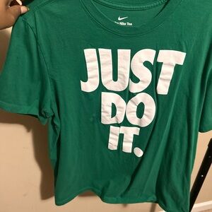 Nike Green Tee with White Logo